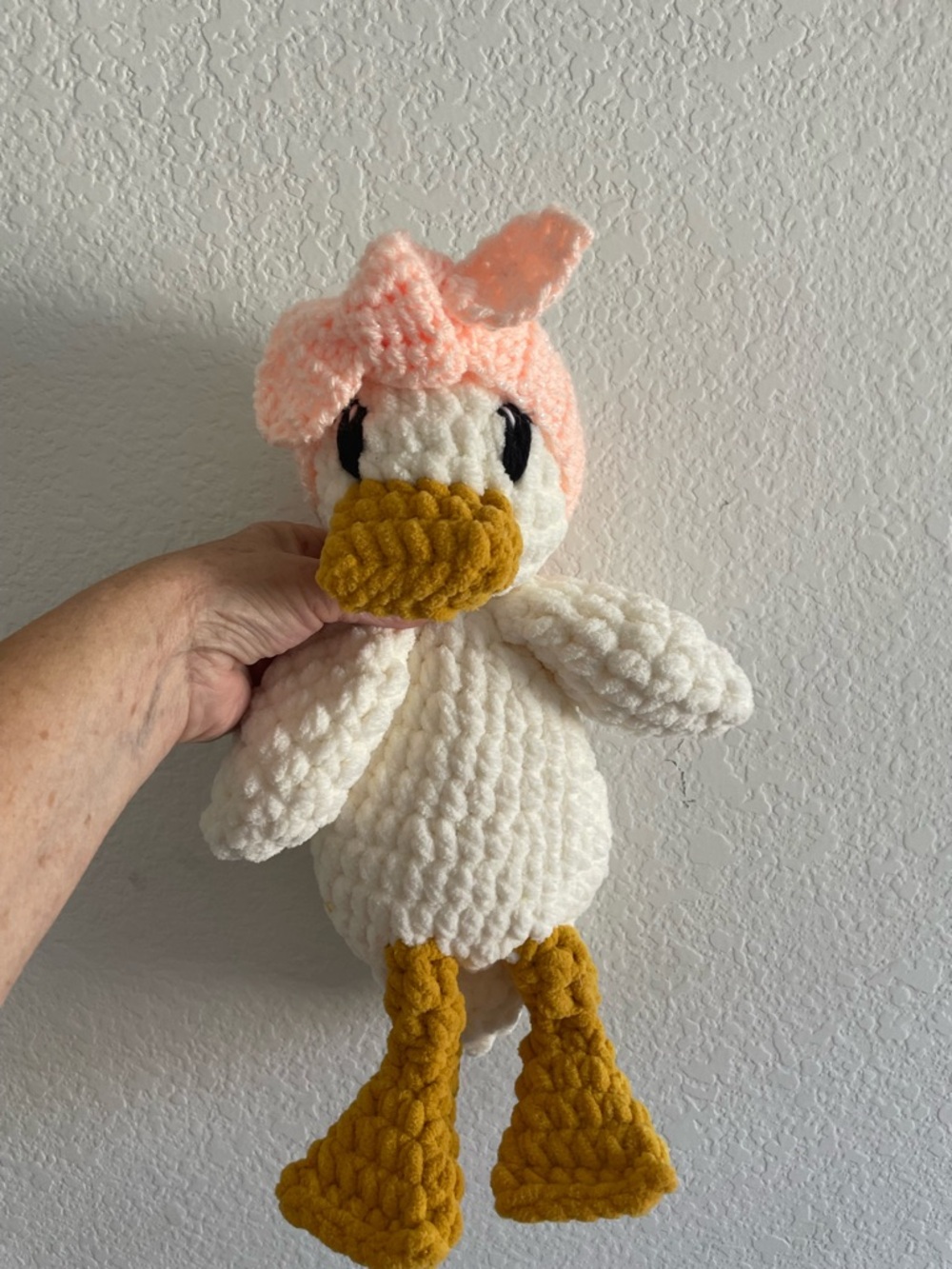 DUCK HANDMADE CROCHET SNUGGLER, Easter, baby gift, shower gift, lovey